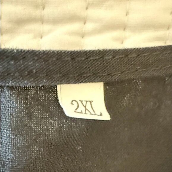 Black Linen Sleeveless Dress 2X - Picture 6 of 7